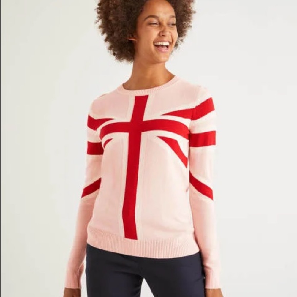 Boden Pink Estella Union Sweater